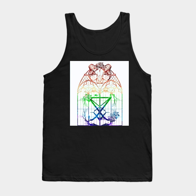 Stained glass sigil of Lucifer Tank Top by ShoppeMorbid